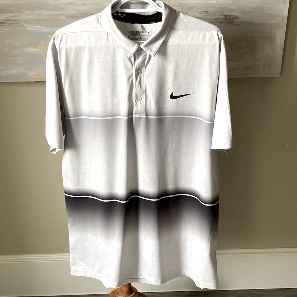 Nike Golf dri-fit ombré gray standard fit golf polo